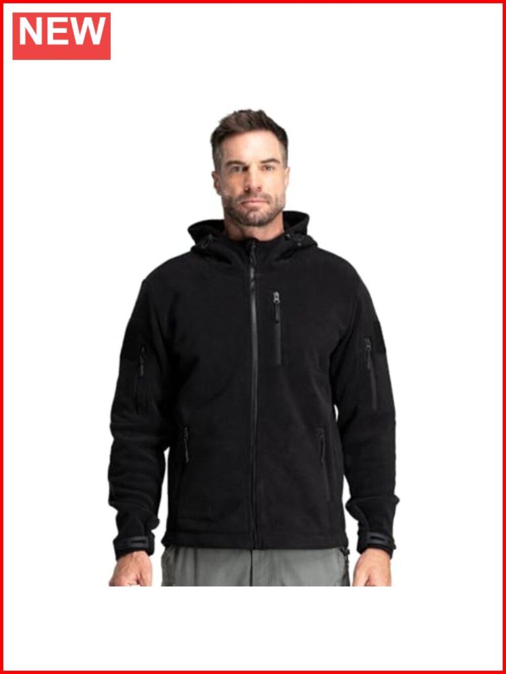 Men's Tactical Hoodie Jacket Fleece Lined Military Style Cold Weather